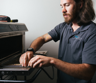 Man working on a machine